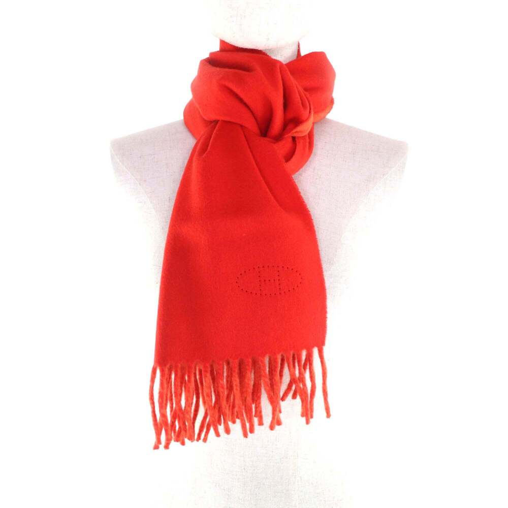 HERMES Orange Scarf - Picture 4 of 11